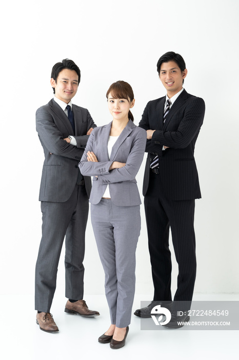 portrait of asian businessgroup on white background