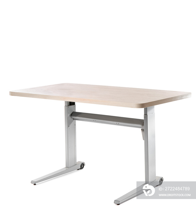 Standing desk on white background