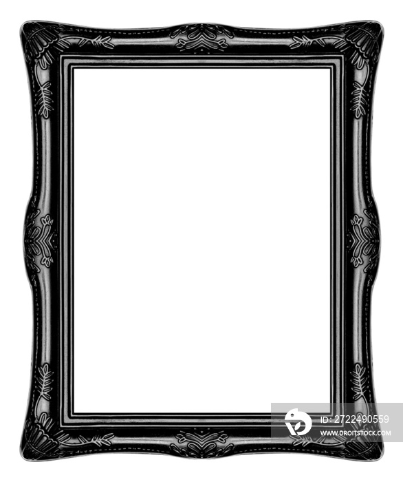 Antique frame isolated on white background with clipping path