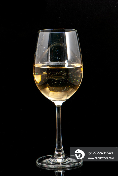 wine glass black background