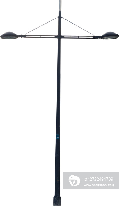 Isolated PNG cutout of a street lamp on a transparent background, ideal for photobashing, matte-painting, concept art