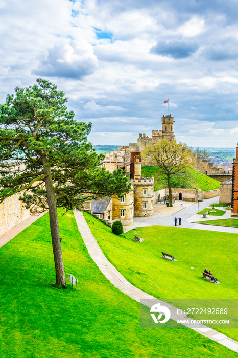 Courtyard of the lincoln castle, England