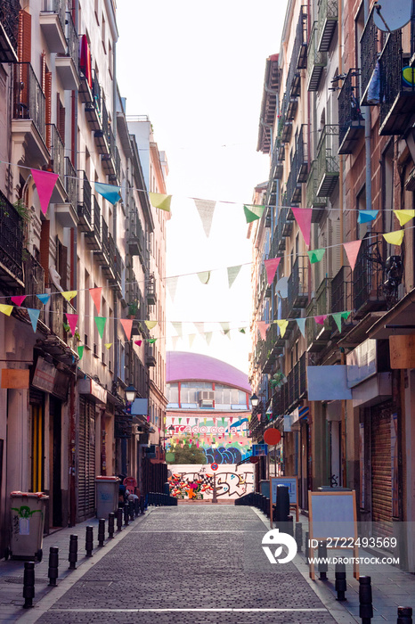 Colorful Madrid street