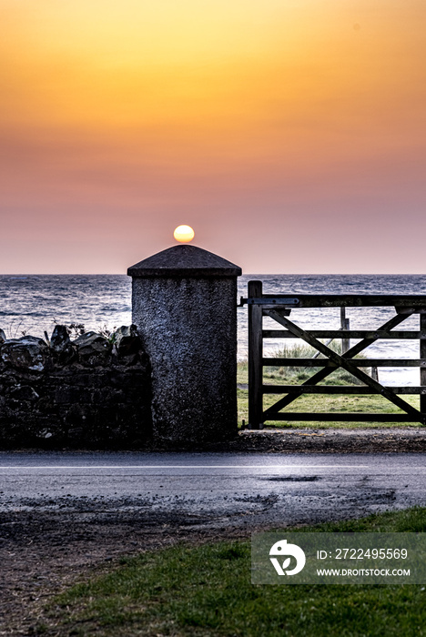 Sunrise in Cushendun, Glendun, Causeway coast and Glens, County Antrim, Northern Ireland