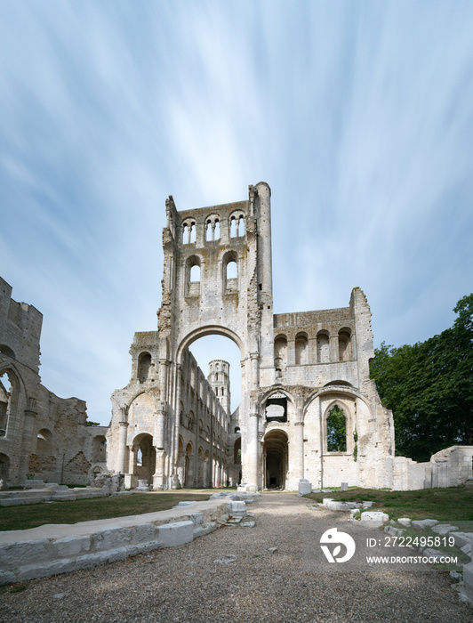 the old abbey and Benedictine monastery at Jumieges in Normandy in France