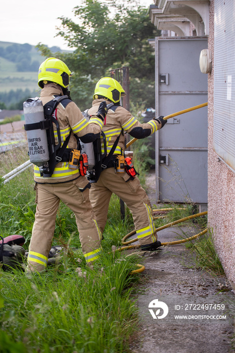 Fireman in South Wales Fire and Rescue service brigade. United Kingdom