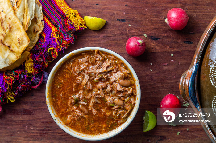 Authentic Mexican birria stew, a traditional food from the state