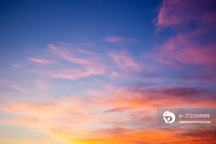 Beautiful sky during the sun rise background.