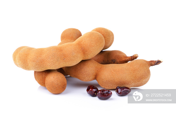 Tamarind on white background