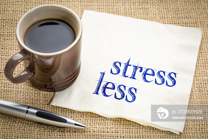 stress less advice on napkin