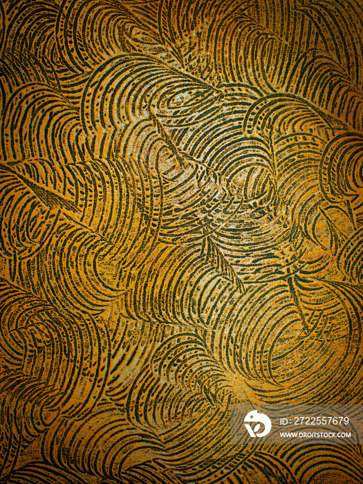 Background texture of structured gold paint