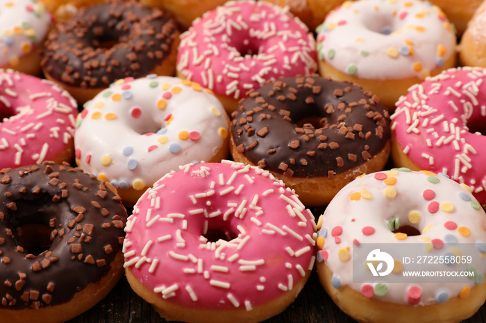 assorted of delicious icing donut