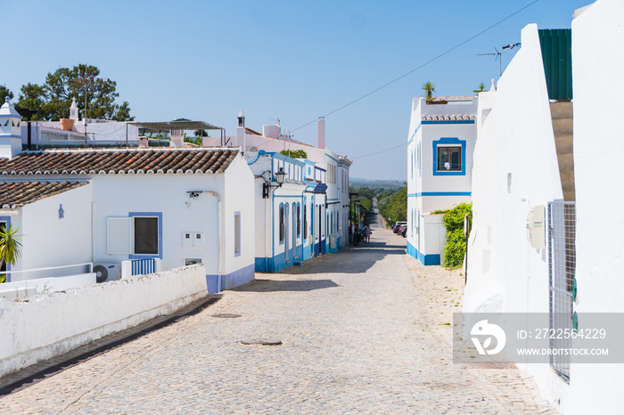 葡萄牙阿尔加维的Cacela velha老渔民村街道
