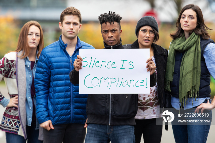 Group of people protesting