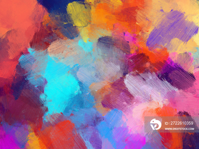 Colorful oil paint brush abstract background.