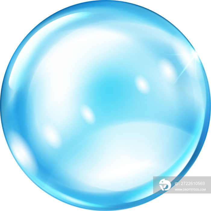 Big light blue sphere with glares