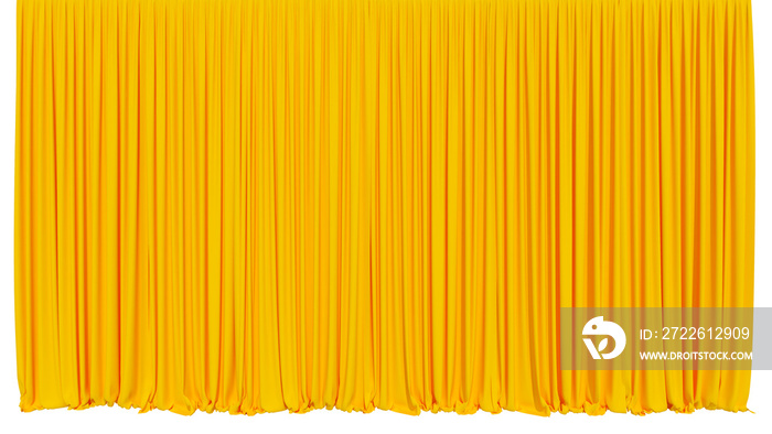 luxury yellow velvet curtain part abstract elegant for cenema, show, drape, pedestal, banner, frame and dust glitter light effect luxury style concept, 3d abstract rendering