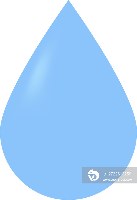 Water drop icon, transparent background, PNG