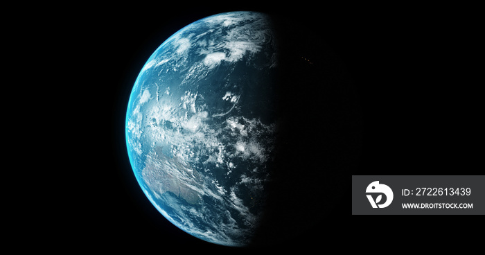 Planet Earth From Space 3d illustration 3d render