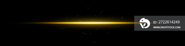 Beautiful light flares. Glowing streaks on dark background