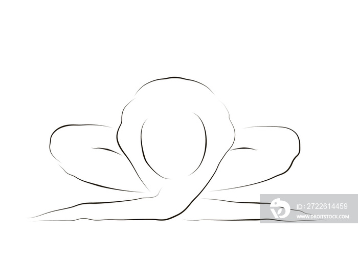 minimalist logo yoga pose ,line drawing