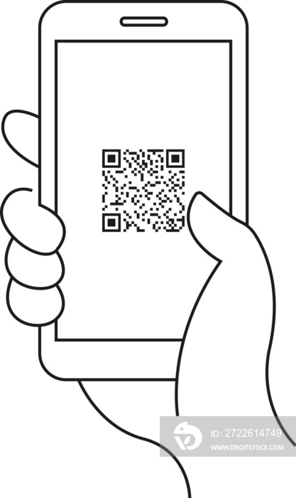 QR code. QR code for mobile app, payment and phone. Scan qr code icon.