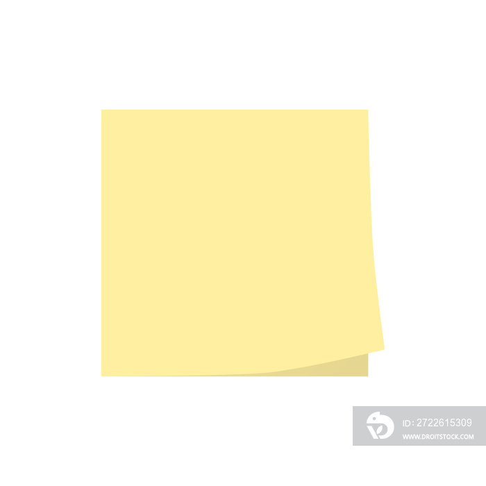 Colorful memos on a white background , Collection of different colored sheets of note papers with curled corner ,  Vector illustration