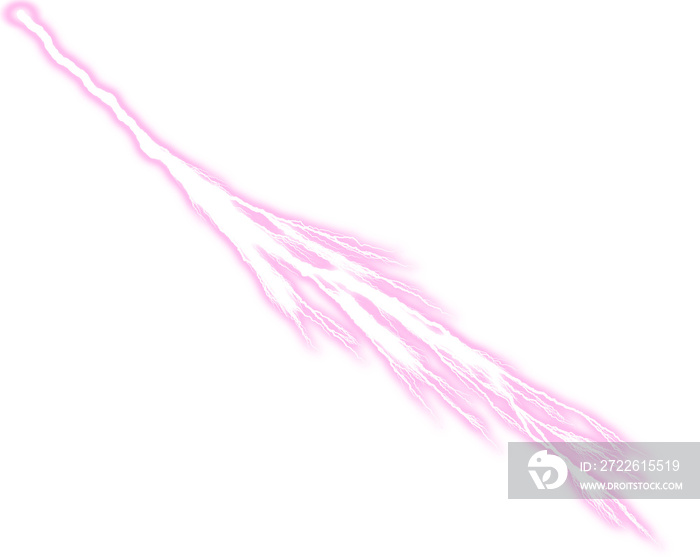 Realistic purple lightning effect transparent background png