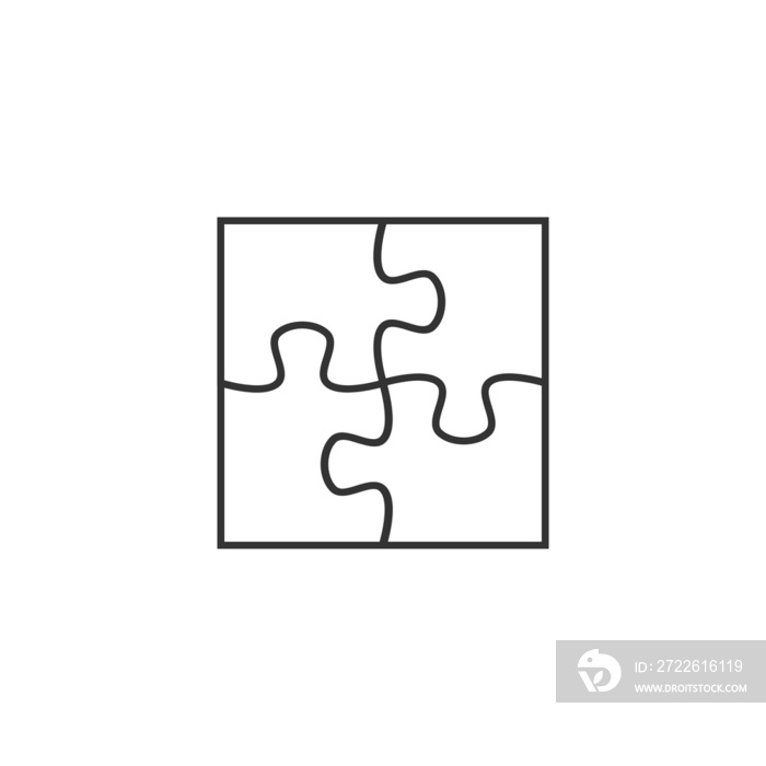 Mockup Jigsaw Puzzle for overlapping puzzles in the game per picture. isolate on white background.