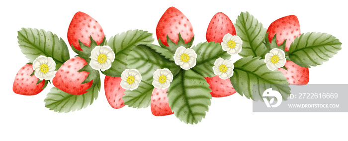 watercolor strawberry