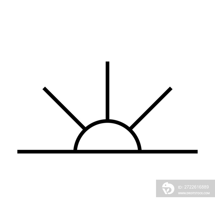 minimalist sun illustrations in an outline style. a simple drawing of the ancient sun symbol for creative design.