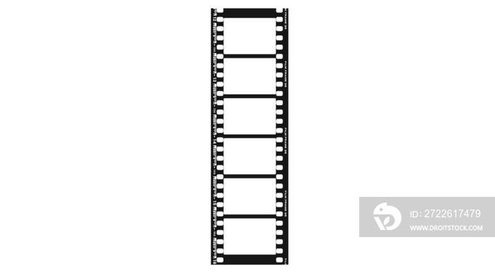 film strip icon isolated on transparent background. tape photo film strip frame, Video Film strip roll,