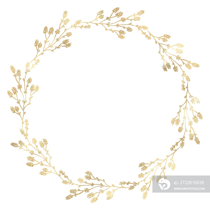 Floral gold wreath