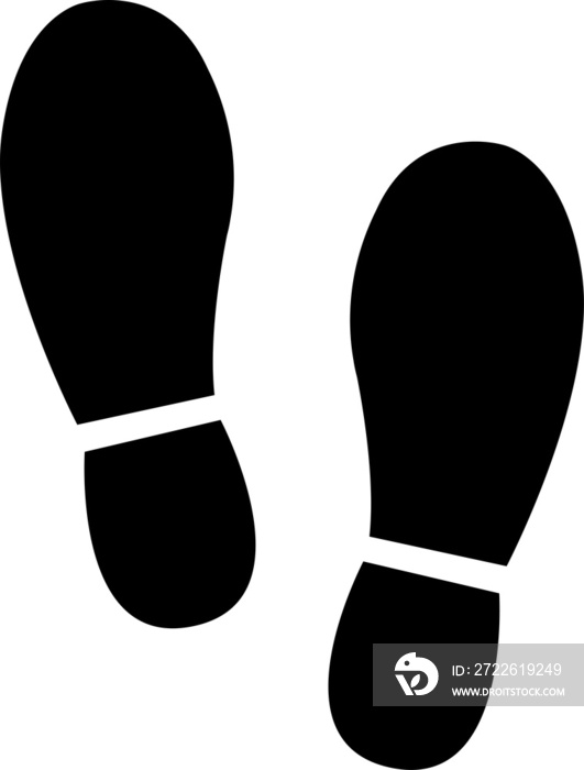 Different human footprints icon