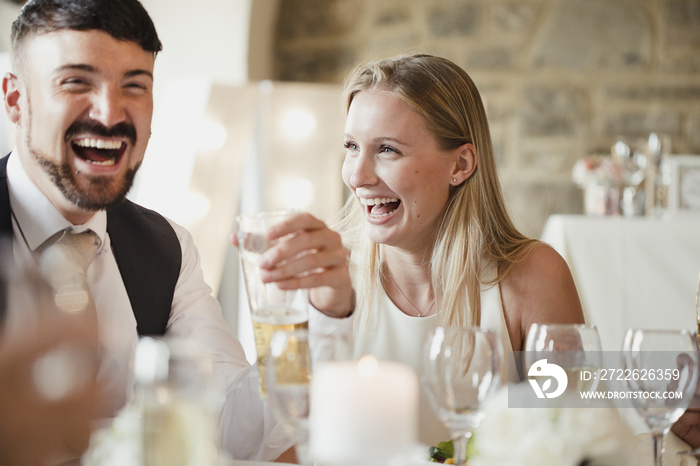 Wedding Guests At The Dinner Party