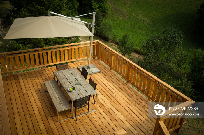 Terrasse de Chalet en bois