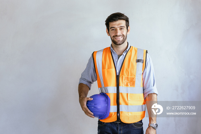 Professional worker holding tablet are working on the construction site. Build a house in a village. Engineer worker checking to do list of Construction workers.