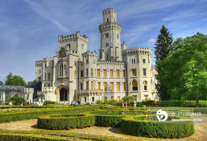 Beautiful renaissance castle Hluboka. Czech Republic