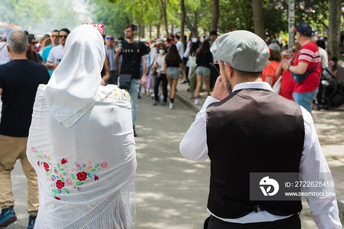 Cityscape of Madrid (spain) at the festivities of San Isidro