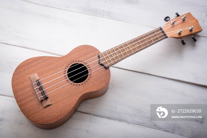 isolated ukulele guitar