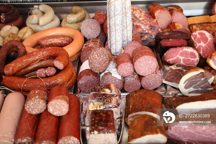 Variety of fine sausage products