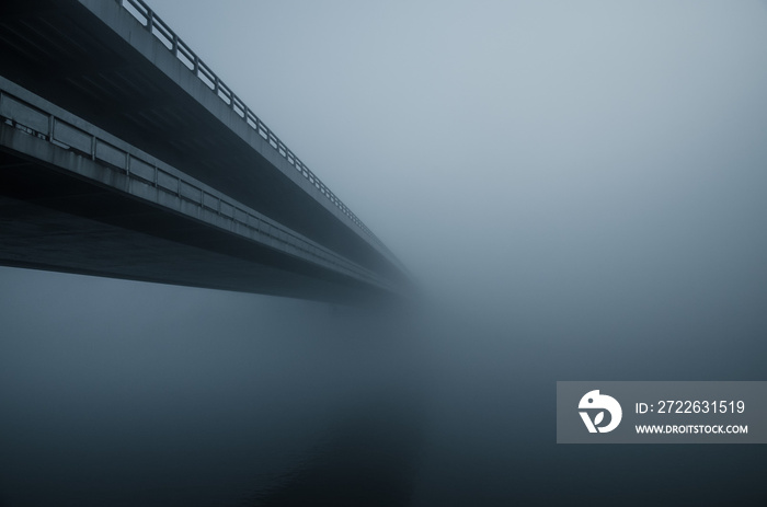 bridge in fog