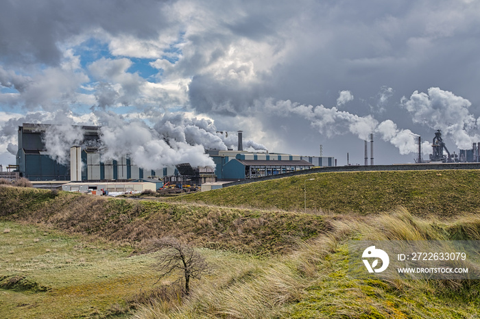 Tata-Steel formerly Hoogovens in Wijk aan Zee, Noord-Holland Province, The Netherlands