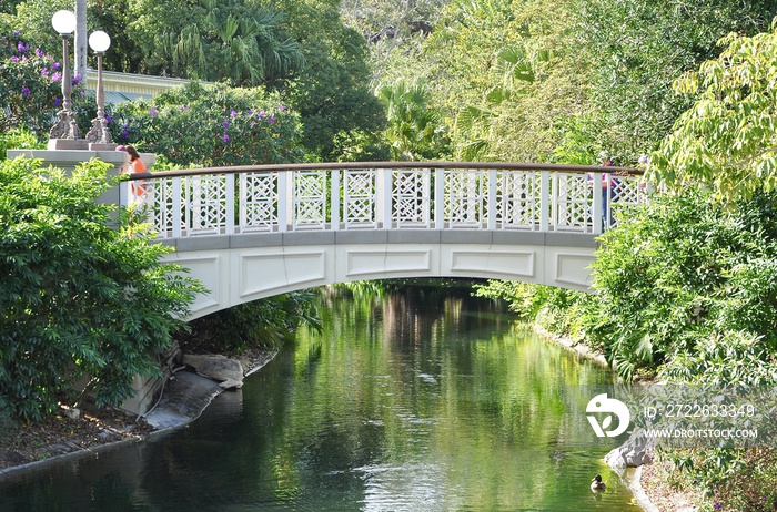 Concrete bridge over running water