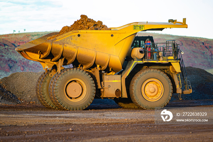 Dump truck on iron ore mine