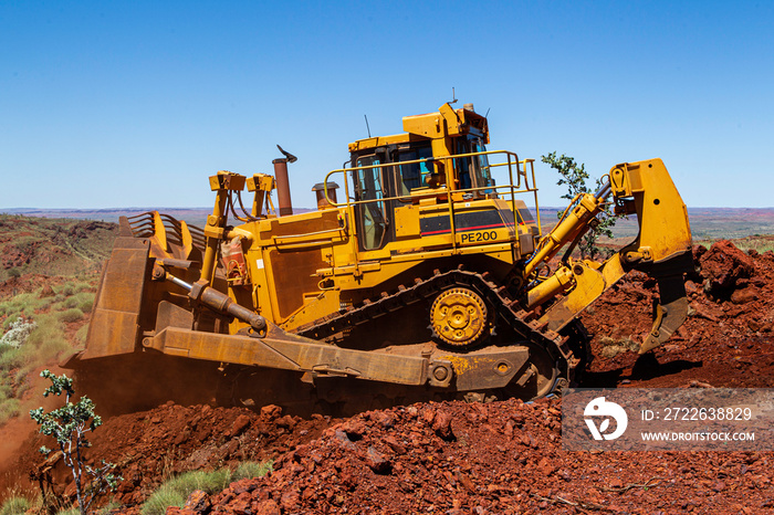 Bull dozer in Pilbara