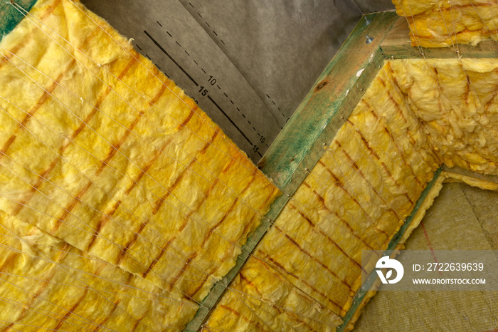 Roof insulation with mineral wool in the attic of the house