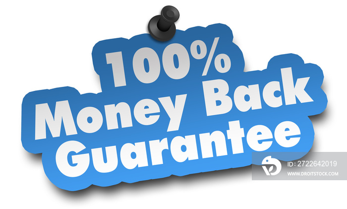 money back guarantee concept 3d illustration isolated