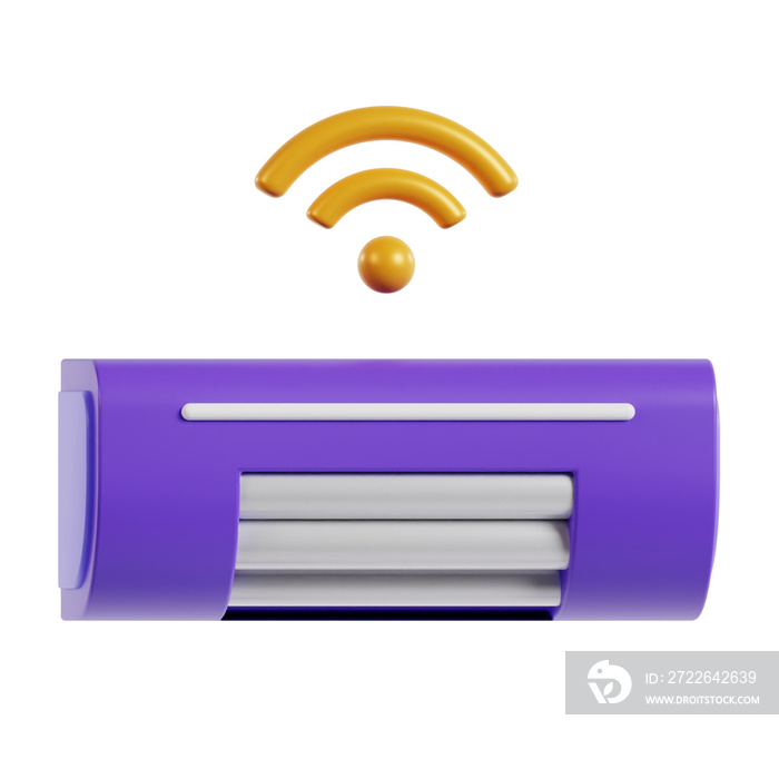 Smart air conditioner 3d icon