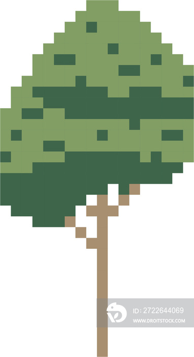 simplicity tree freehand pixel flat design